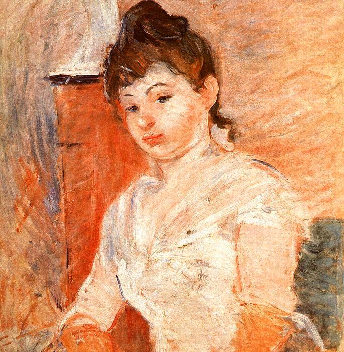 Berthe Morisot Jeune Fille en Blanc Norge oil painting art